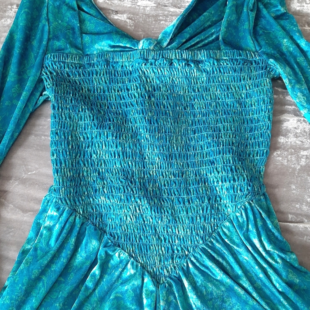 NWOT- Free People Velvet Bell Sleeve Romper - Picture 5 of 10